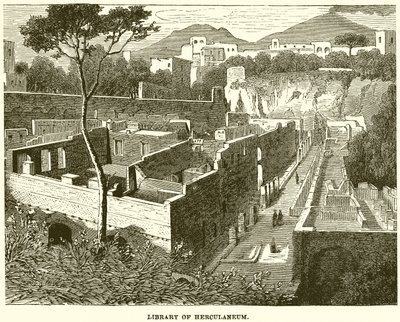 Library of Herculaneum by English School