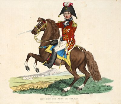 Lieutenant-General Sir John Moore KB, Illustration from An Historical Account of the Battle of Waterloo by William Mudford, 1816 by English School