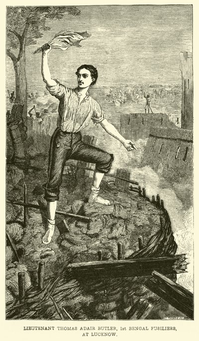 Lieutenant Thomas Adair Butler, 1st Bengal Fusiliers, at Lucknow by English School