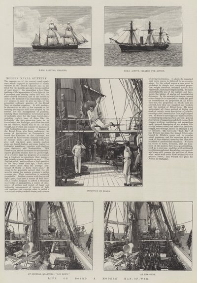 Life on Board a Modern Man-of-War by English School