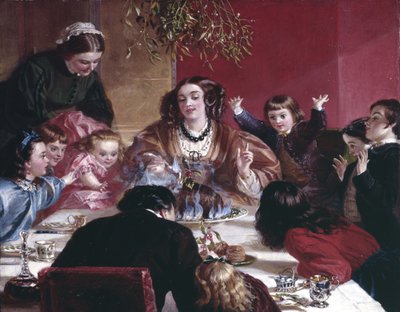 Lighting the Plum Pudding by English School