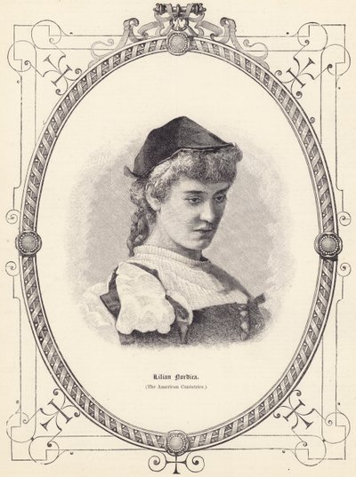 Lilian Nordica (the American Cantatrice) (engraving) by English School