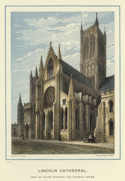 Lincoln Cathedral, View of South Transept and Central Tower by English School