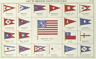 List of American Yacht Club Flags, from Lloyds Register of Shipping by English School