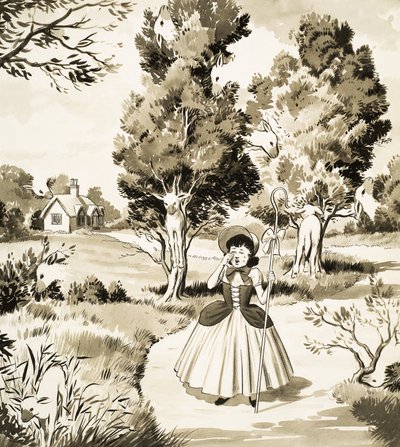 Little Bo Peep Puzzle Page by English School
