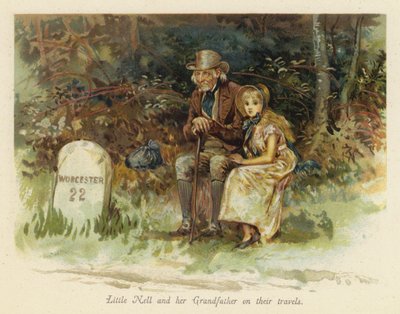 Little Nell and her Grandfather on their travels by English School