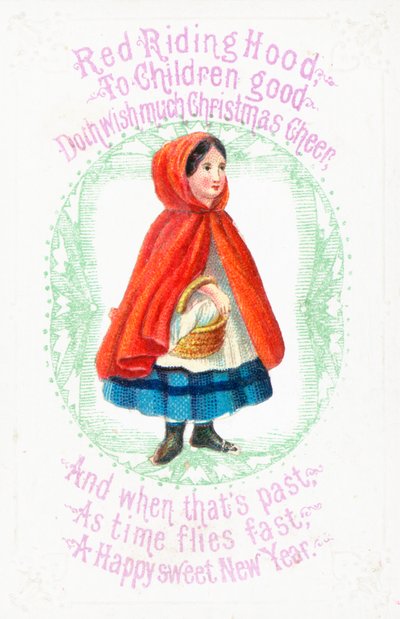 Little Red Riding Hood, Christmas Card by English School