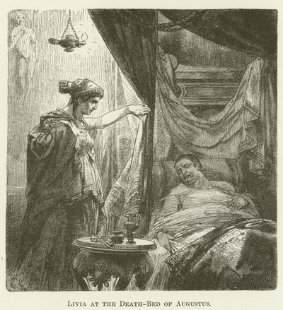 Livia at the Death-Bed of Augustus by English School