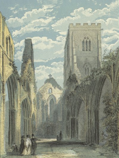 Llandaff Cathedral, Nave looking West by English School