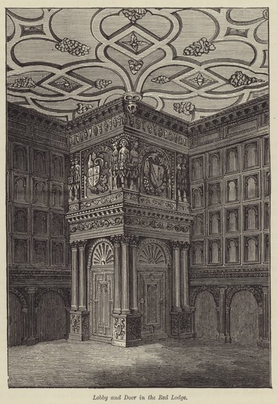 Lobby and Door in the Red Lodge by English School
