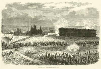 Locomotive Batteries in Action, November 1870 by English School
