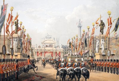 London Bridge, Kept by the Honourable Artillery Company of London, from A Memorial of the Marriage of Edward VII and Alexandra of Denmark by English School