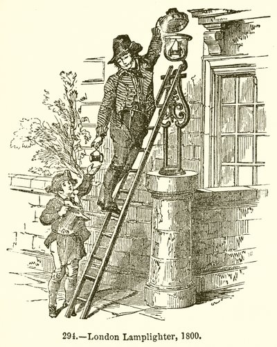 London Lamplighter, 1800 by English School