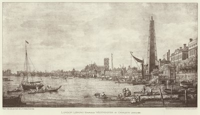 London Looking Towards Westminster by English School