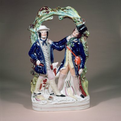 Longton Hall group by Sampson Smith, c.1850 by English School