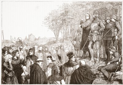 Lord Cobham at a Lollard Preaching by English School