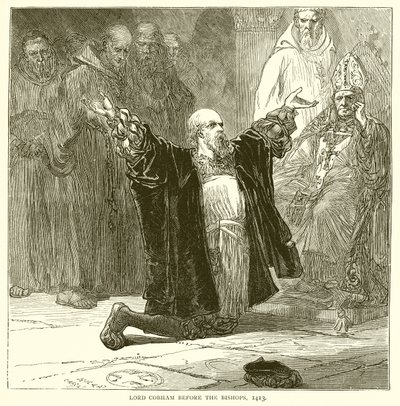 Lord Cobham before the Bishops, 1413 by English School
