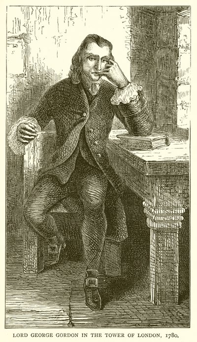 Lord George Gordon in the Tower of London, 1780 by English School