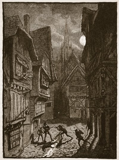 Lord Grey and His Followers Attacking the Earl of Southampton, Illustration from Cassell