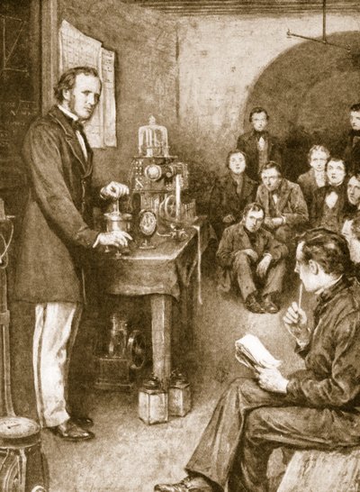 Lord Kelvin began his scientific researches in Glasgow in a wine-cellar which he converted into a laboratory by English School