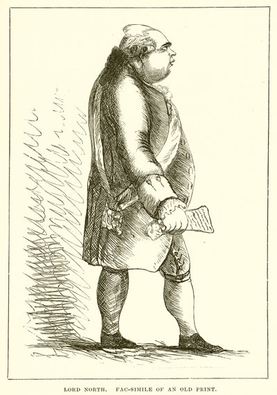 Lord North (Facsimile of an Old Print) by English School