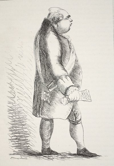 Lord North, facsimile of an old print by English School