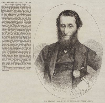 Lord Portman, President of the Royal Agricultural Society by English School