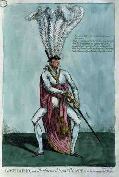 Lothario, as Performed by Mr Coates at the Haymarket Theatre, December 9th 1811, pub. by William Holland by English School