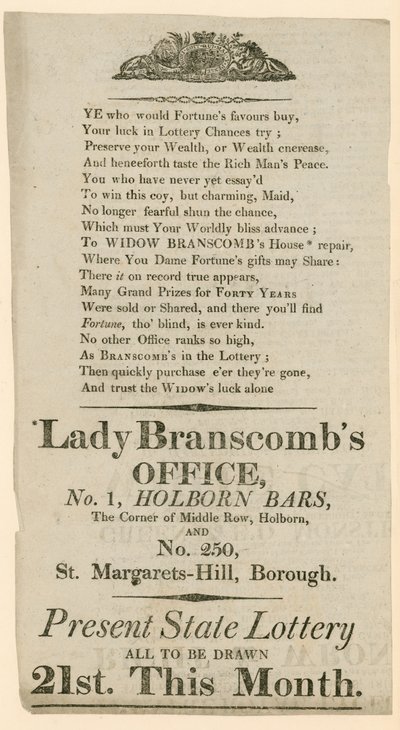 Lottery Advertisement by English School