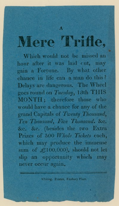 Lottery Advertisements by English School