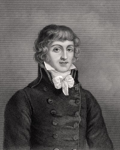 Louis Antonie Leon de Saint-Just, engraved by W.H. Mote, illustration from 