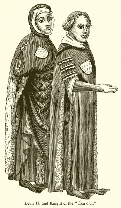 Louis II and Knight of the Golden Shield by English School