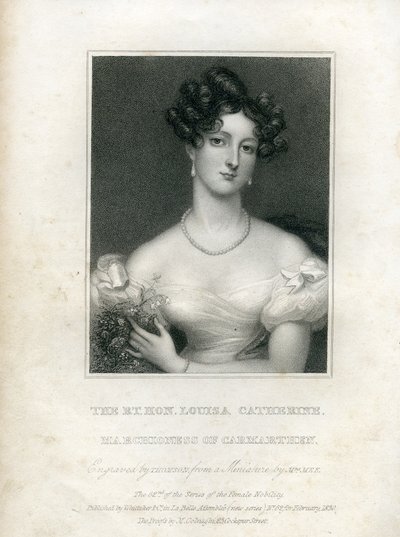 Louisa Catherine Osborne, Duchess of Leeds when Marchioness of Carmarthen, 1830 by English School