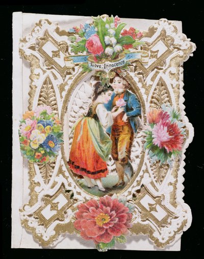 Love, Innocence, Valentine card, c.1870 by English School