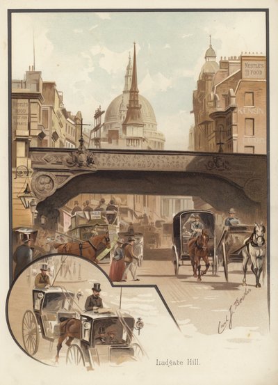Ludgate Hill, London by English School