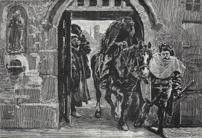 Luther escaping from Augsburg by English School