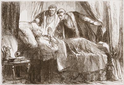 Luther on His Death-Bed by English School