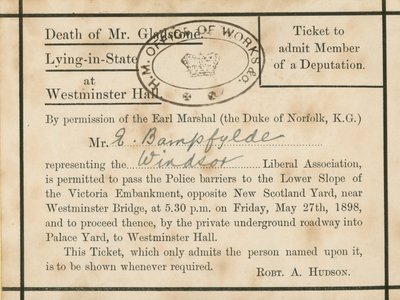 Lying-in-State of Gladstone by English School