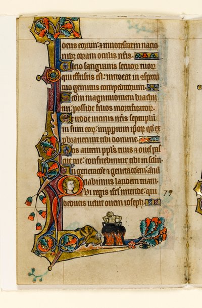 In the Cauldron, Marginal Decoration from the Macclesfield Psalter, Use of Sarum, East Anglia (c.1330) by English School
