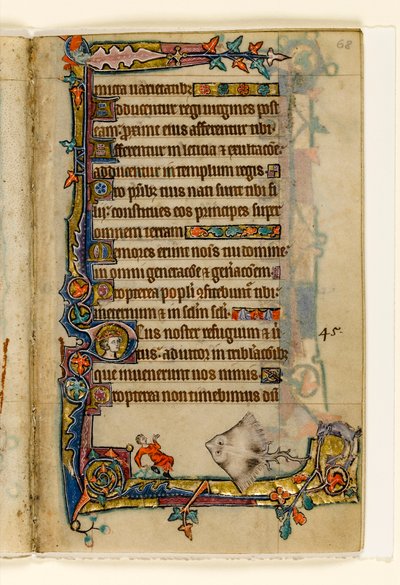 The Giant Skate, Marginal Decoration from the Macclesfield Psalter, Use of Sarum, East Anglia (c.1330) by English School