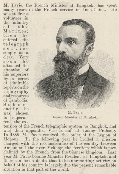 M Pavie, French Minister at Bangkok by English School