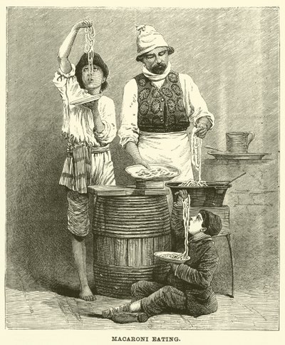 Macaroni Eating by English School