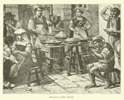 Macaroni shop, Naples by English School