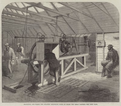 Machinery for Taking the Atlantic Telegraph Cable on Board the Great Eastern by English School