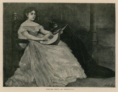 Madame Adelina Patti as Desdemona by English School