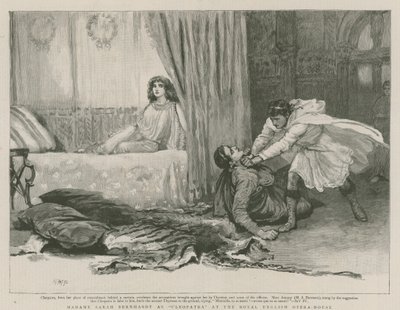 Madame Sarah Bernhardt as Cleopatra at the Royal English Opera House by English School