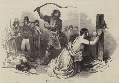 Madame de Kalerdgi receiving the Knout by English School