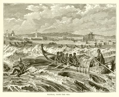 Madras, from the Sea by English School