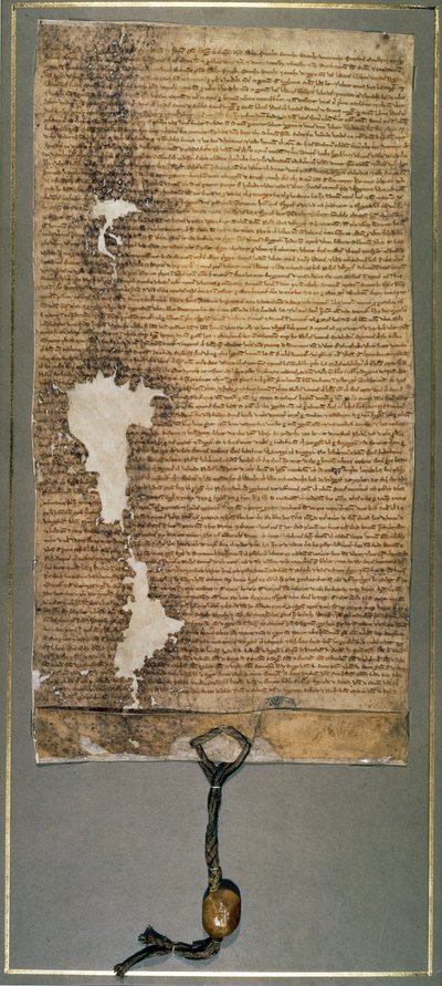 Magna Carta, the final version issued in 1225 by Henry III by English School