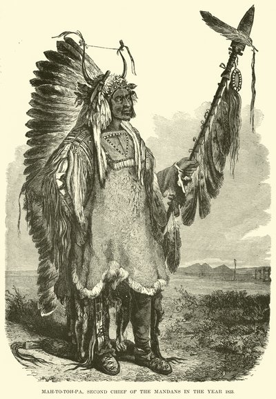 Mah-to-toh-pa, Second Chief of the Mandans in the year 1883 by English School